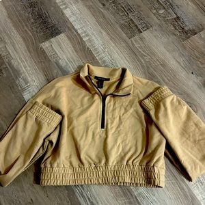 Cropped tan sweatshirt